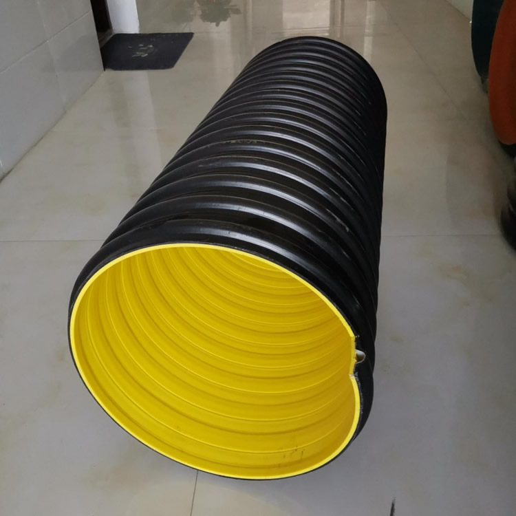 新疆喜马管业 双壁排污 结构稳定 抗压力度强 HDPE钢带增强螺旋波纹管 Dn300